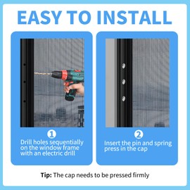 TNJPSEK 8 Pcs Metal Window Screen Plunger Pins with Caps, Window Screen Retainer Clips, Replacement Plunger Latches for Frames Secure Fastening Hardware