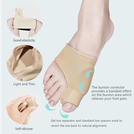 Petask Bunion Corrector and Bunion Relief Care Kit for Tailors Bunion and Hallux Valgus Bunion Correctors for Women
