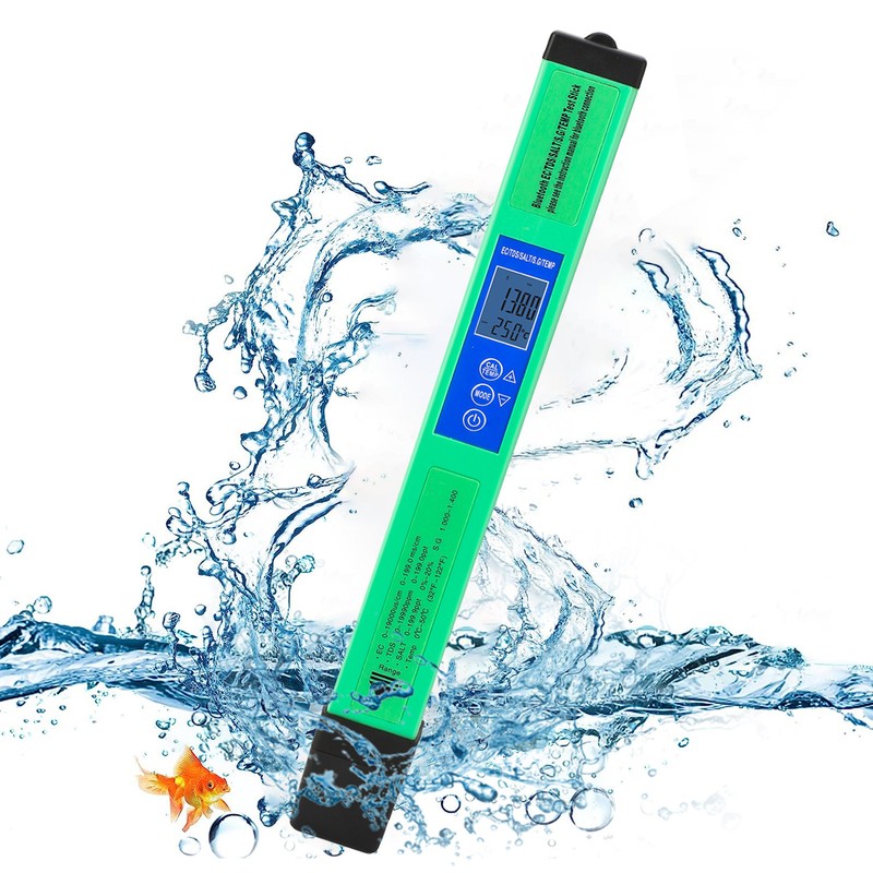 Bluetooth Water Tester EC TDS SALT S.G TEMP 5 in