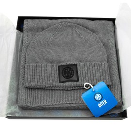 Inter 153596 Grigio Hat and Scarf Set, Grey, One Size, gray