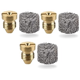 1.1mm Brass Foam Cannon Opening Thread Nozzle Tips Set, 3000 PSI Universal Opening Nozzle Tips and Foam Maker Mesh Filter for Snow Foam Lance Parts (3pcs)