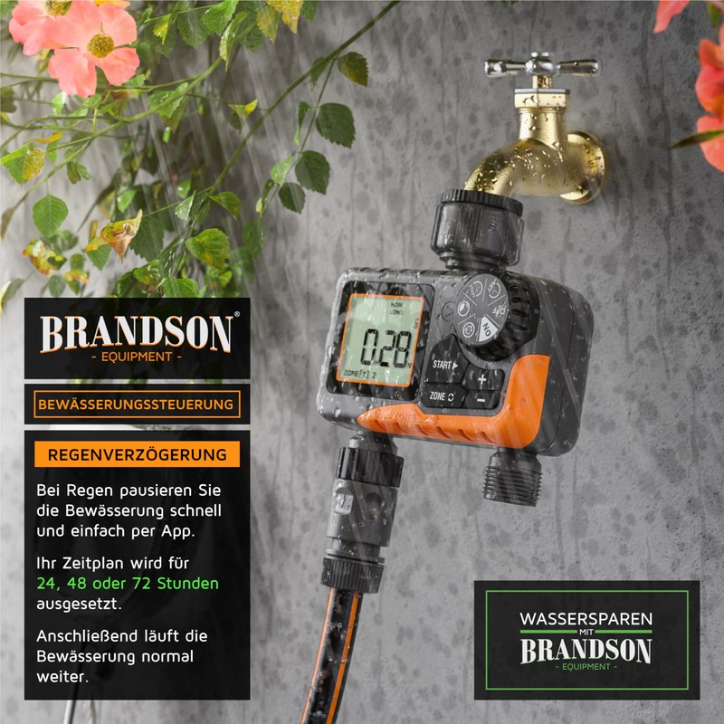 Brandson - Digital Irrigation Computer with Display - 2 Output