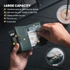 VULKIT - Portatarjetas plegable de piel plegable para hombre con