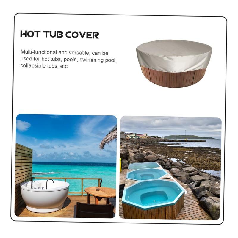 CAXUSD Multi-Functional Hot Tub Cover Waterproof Windproof Snowproof for Outdoor