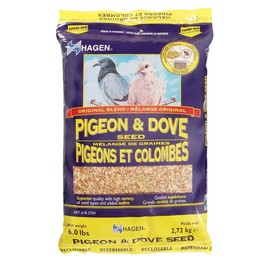 Hagen Pigeon & Dove Seed, Original Formula Bird Food, 6 lb Bag – Nutritionally Complete Seed Mix with Vitamins & Minerals – Wild & Captive Bird Diet – Insect-Resistant Air-Tight Packaging