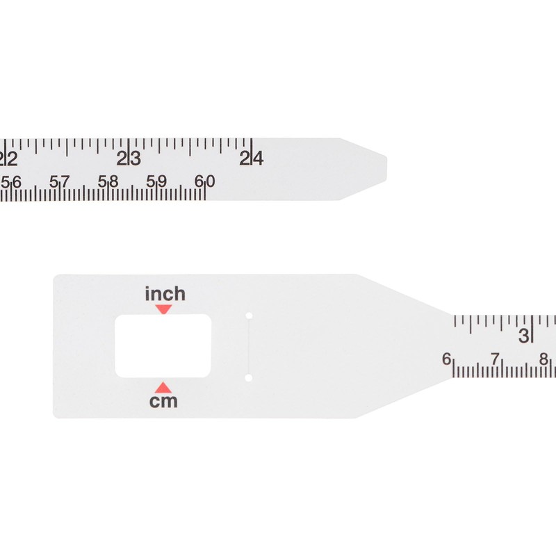 sourcing map 2Pcs Head Circumference Tape 24"(60cm) Plastic Measuring Rule