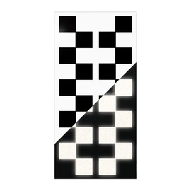 Set of 2 Reflective Checkered Stripes Decals, Racing Flag Motorcycle Helmet Sticker Kit #1220R-Sizes