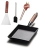 YYMIYU YYMIYU Tamagoyaki Japanese Omelette Pan Cast Iron Wooden Handle