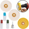 SPARES2GO Metal Cleaning, Polishing & Buffing Wheels and Compounds Kit