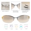 FBL Semi-Rimless Color Tinted Clear Arm Eyeglasses Wrap Sunglasses A217