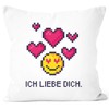 MoonWorks® Cushion Cover Gift Love Gamer Zocker Pixel Saying I