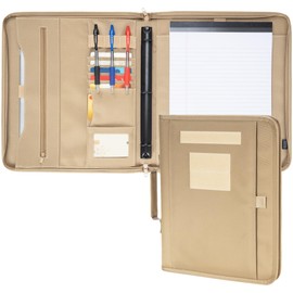 Tactical Portfolio Binder with Zippered, Large Detachable Tactical Padfolio Organizer for Men or Women, Refillable 3 Ring Planner Military Notebook Cover with Legal Pad for A4 Folder - Tactical Binder