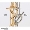 [silver KYASYA] Stainless Steel Chain Necklace, Silver, Women's Mantel, T-Bar,
