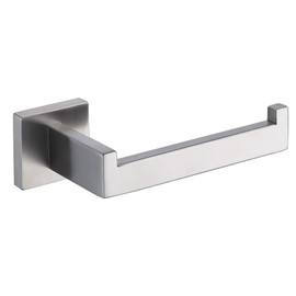 TASTOS Toilet Paper Holder Brushed Nickel, Toilet Tissue Roll Holders Dispenser and Hangers Wall Mounted for Bathroom & Kitchen, Stainless Steel Modern Square Style (Silver)