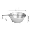 Camping Cup Backpacking Bowl Cup Stainless Steel with Hook Shape