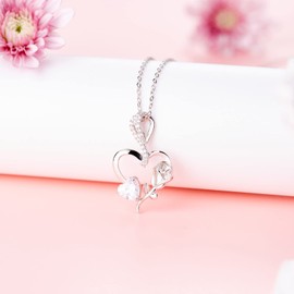 LANE WOODS Sterling Silver Mother Daughter Necklace