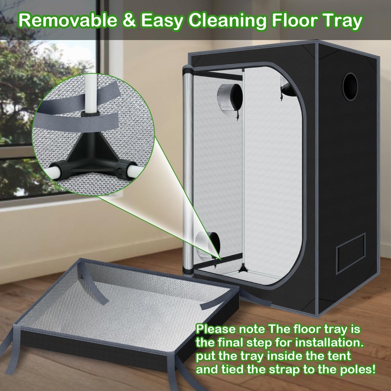 Grow Tent 36"x36"x72" 600D Mylar Hydroponic High Reflective Grow Tents