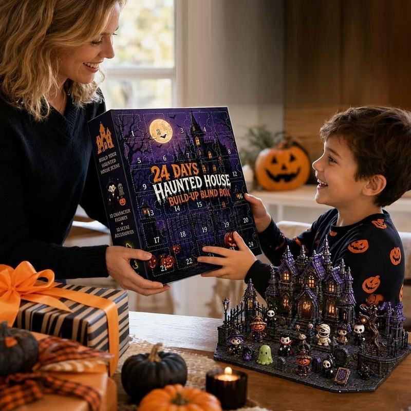 Calendario de Adviento Halloween Casa Encantada con 24 Mini Figuras