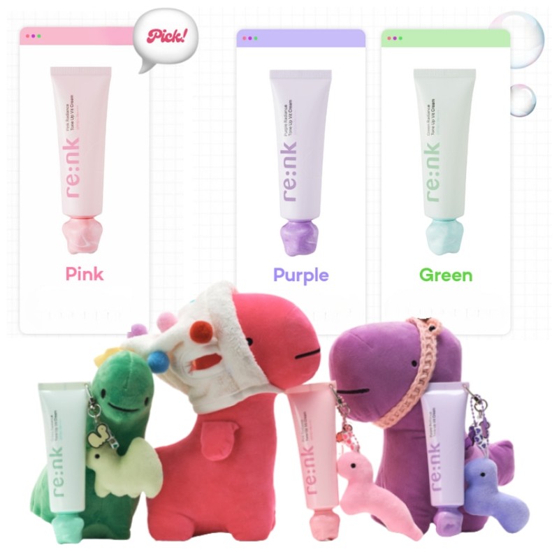 RE:NK Radiance Tone Up Vit Cream SPF50+ PA++++ 50ml [Pink/Purple/Green],
