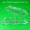 9 Pcs Corn Trays with 20 Pcs Corn Holders on