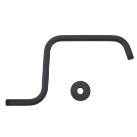 Shower Arm Stainless Steel Shower Arm with Flange S Shape Shower Head Riser Pipe In Wall Installation Shower Head Extension Arm for Bathroom Black