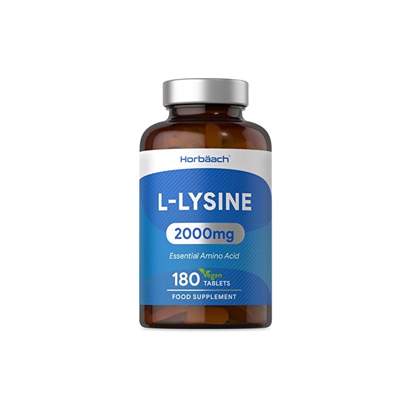 L-Lysine 2000mg | 180 Tablets | Cold Sore Treatment, Essential