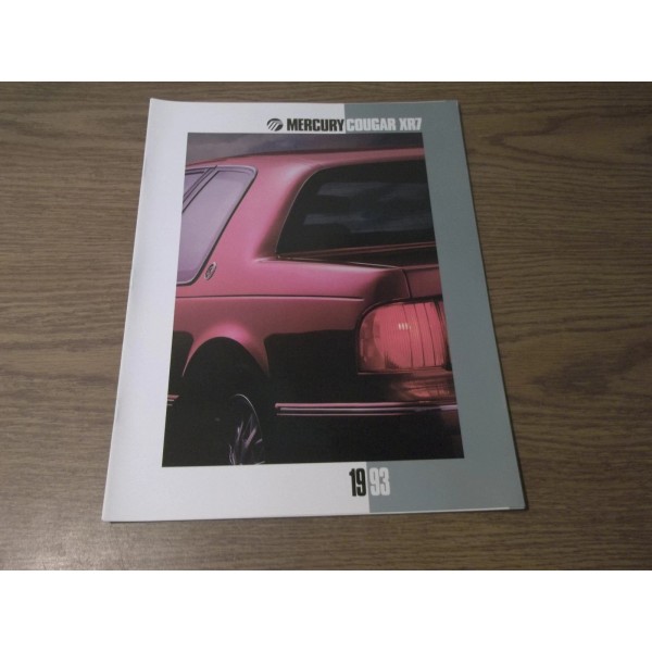 MINT 1993 MERCURY COUGAR HUGH ORIGINAL SALES BROCHURE NEW (BOX