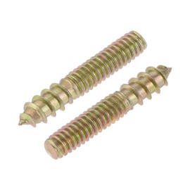 uxcell 5/32-32 x 7/8" Hanger Bolts Double Head Dowel Screw for Wood Furniture 50pcs