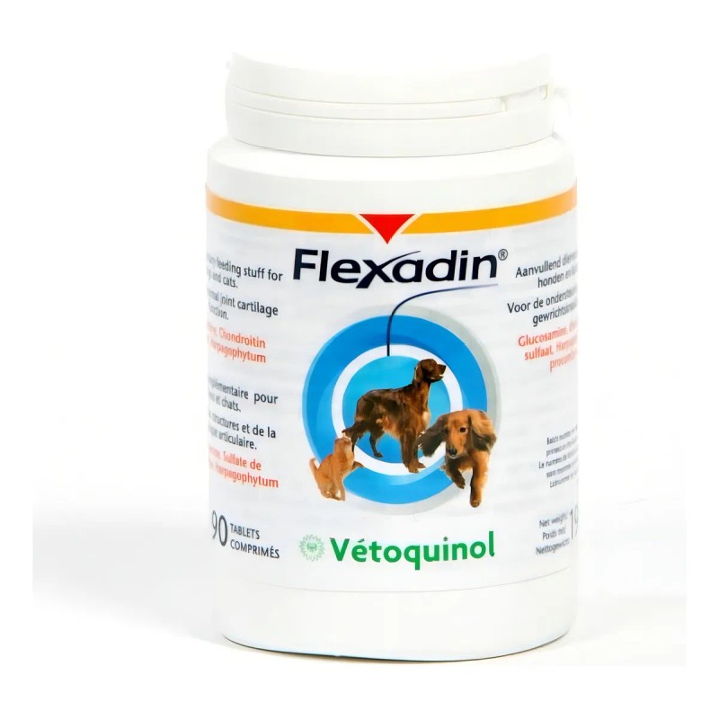Flexadin 90 Tabs Vetoquinol Condroprotector Perro Gato Glucosamina