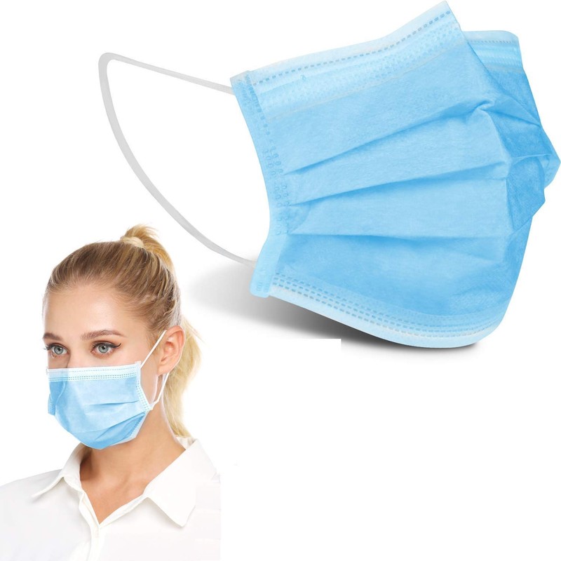 100 PCS -3-Layer Protective Disposable Face Masks, Breathable Face Mask,High