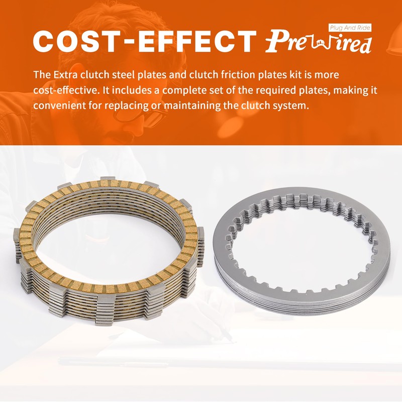 Twin Cam Extra Clutch Friction Steel Plates 19pcs Clutch Kit