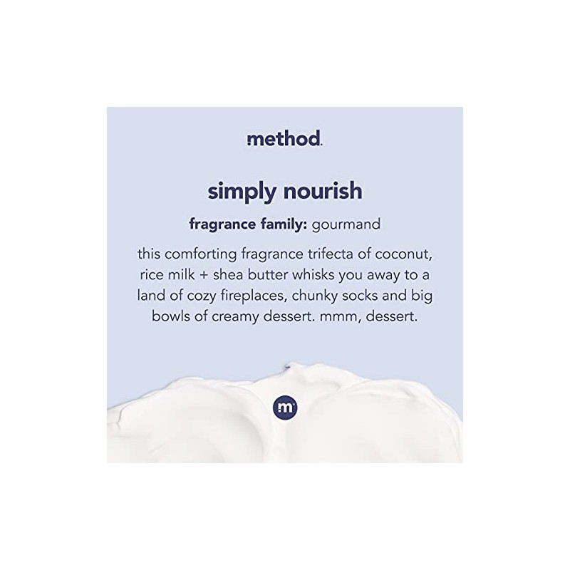 Method Daily Lotion, Simply Nourish, Plant-Based Moisturizer for 24 Hours