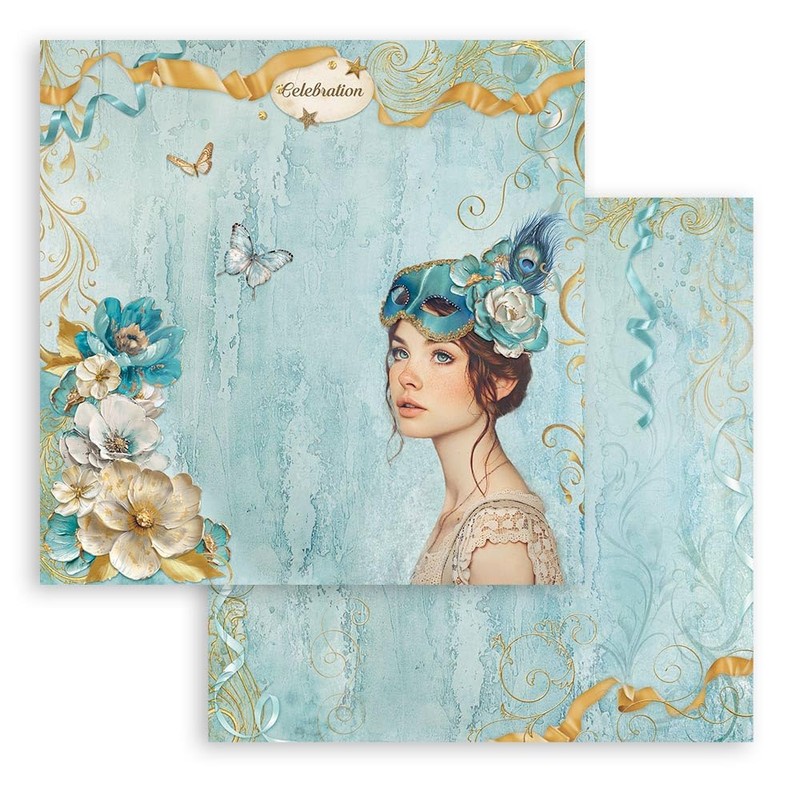 Stamperia SBBL165 Masquerade Scrapbook Pad 30.5 cm x 30.5 cm,