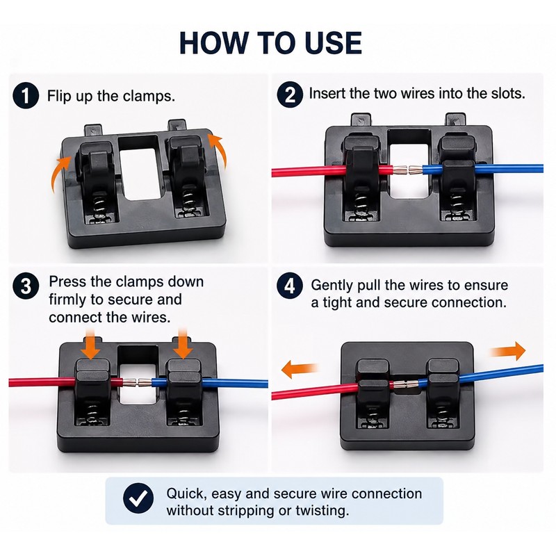 Clamp Wire Holder for Electronics Repair - Dual Spring-Loaded Clips