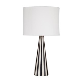 Bassett Mirror Company Cocos Table Lamp in Black and White Resin