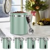 4PCS Coffee Storage Canister 1.5L 51OZ Double Airtight Coffee Beans