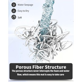 Non-Slip Bathtub Mat, 24x35 Inch Shower Mats for Bath Tub, PVC Loofah Bathroom Mats for Wet Areas, Quick Drying