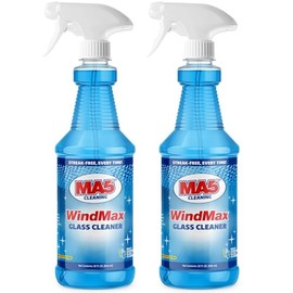 MA5x WindMax Glass Cleaner Spray – Window, Mirror, Shower & Glass Stovetop Cleaner – Streak-Free, Eco-Friendly, Pack of 2, 32oz Bottle