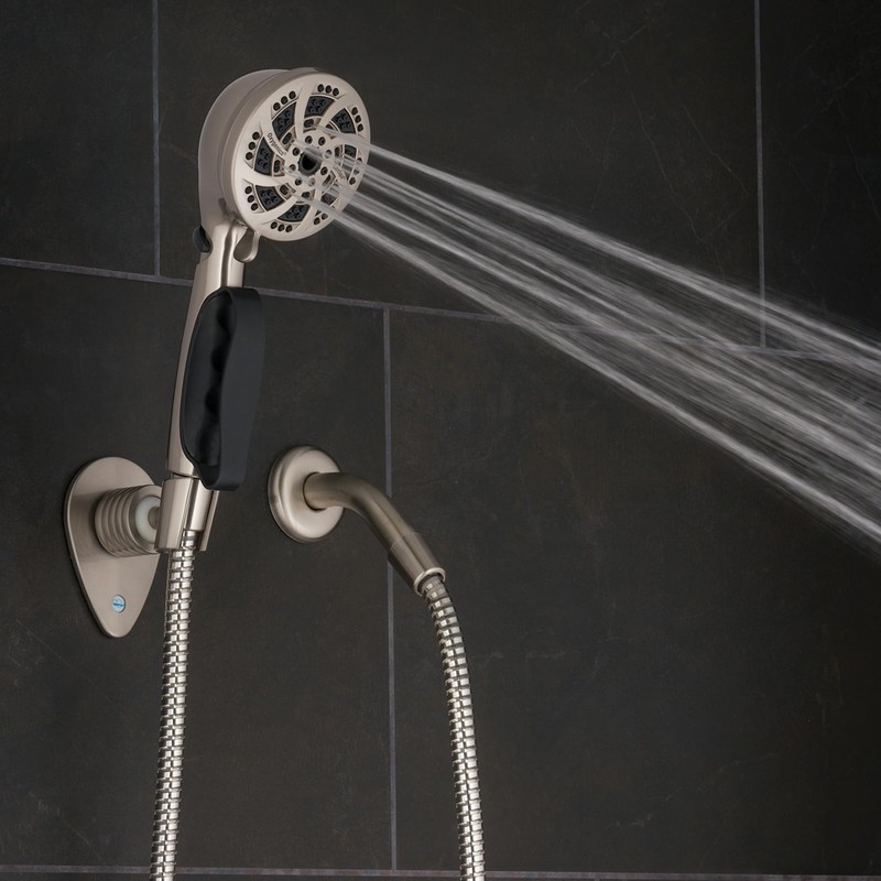 Oxygenics CareSpa Brushed Nickel Handheld Shower Head 1.8-GPM (6.8-LPM)