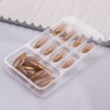 Gold French Tip Press on Nails Almond Medium Fake Nails