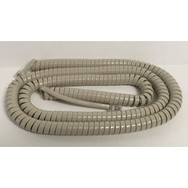 The VoIP Lounge 25 Foot Long Ash Beige Tan Handset Receiver Curly Cord for Nortel Norstar M Series Phone M7100 M7208 M7310 M7324 M2008 M2616 M5316