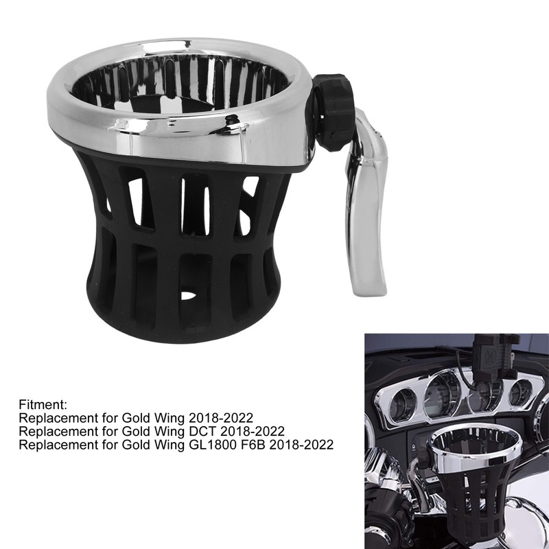 Car Cup Holder Aluminum Rubber Motorcycle Handlebar Drink Mount Replacement