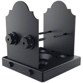 Ozco Laredo Sunset Lite 6x6 Post Base Kit, Includes Decorative Plates, Hex Cap Nuts, OWT Timber Screws, Galvanized Steel for Pergolas | 54208
