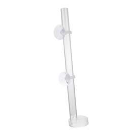 Mipcase Transparent Acrylic Shrimp Feeding Tube with Sucker and Tray for Fish Tank Aquarium Durable Lightweight Fish Feeder Tool Easy to Install Feeding Trough
