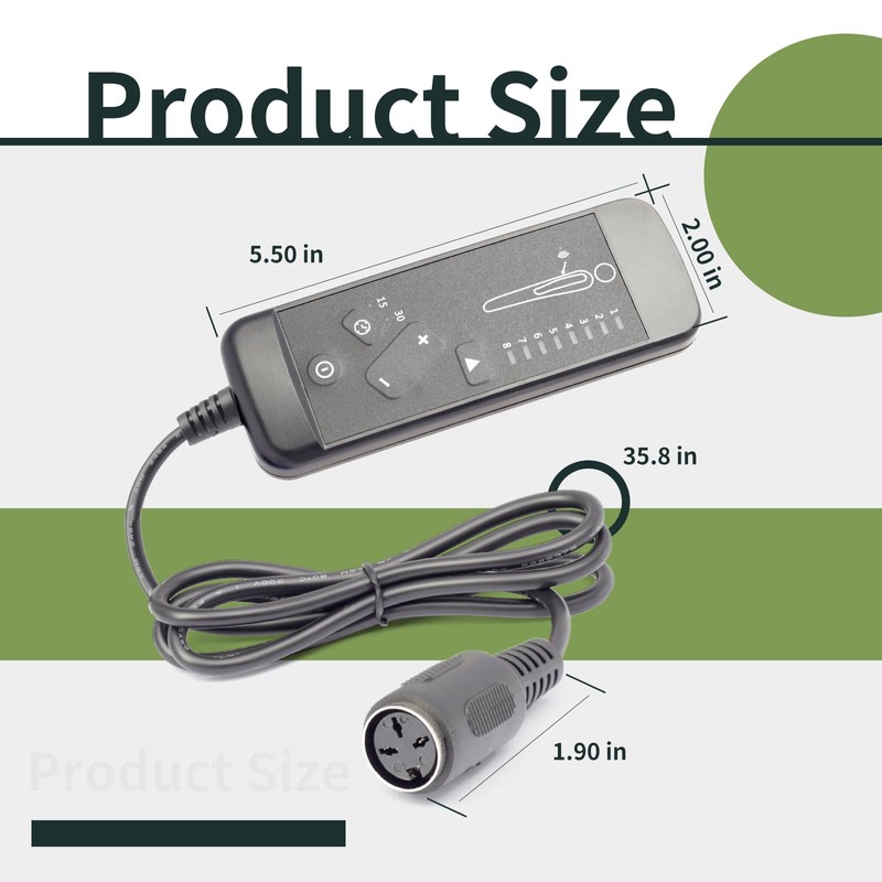 ALLCSM 3 Pin Replacement Vibration Massage Remote Handset Controller for
