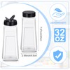 Zhehao 16 Pack 32 oz Plastic Spice Jars with Black