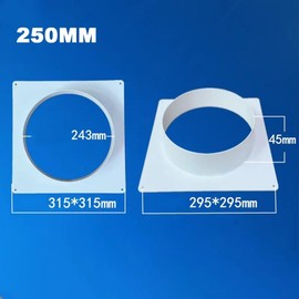 SPORTARC Duct Connector Flange, Versatile DIY Ventilation Duct Connection Flange Flange Straight Vent Pipe Joint Duct Tool (250mm) 6T9ZV0BXL0735D7RE8335C506054G