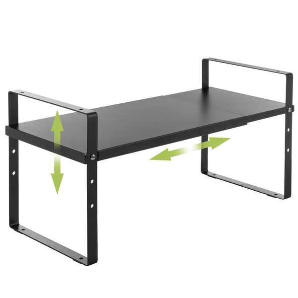 Across-Star Expandable Cabinet Shelf Organizer Rack, Stackable Kitchen Counter Storage