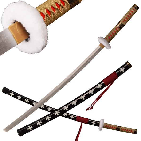 ACTASITEMS Japanese Roronoa Zoro Swords Anime Cosplay Wooden Sword – 104 cm, Katana