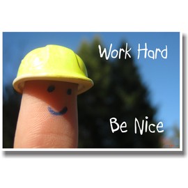 Work Hard Be Nice - NEW Classroom Motivational Poster
